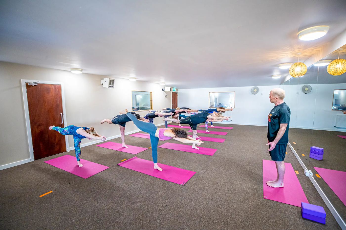 Balance work in the yoga studio